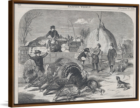 "Thanksgiving Day - Ways and Means (Harper's Weekly, Vol. II)", Winslow Homer