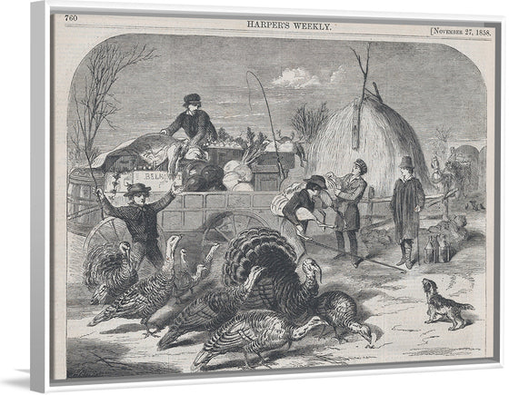 "Thanksgiving Day - Ways and Means (Harper's Weekly, Vol. II)", Winslow Homer