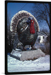 Behold the majestic turkey sculpture, a testament to the intricate artistry and craftsmanship that brings life to inanimate materials. Nestled amidst a serene snowy landscape, this magnificent piece captures the essence of nature’s beauty and the grandeur of wildlife. Every feather, meticulously crafted, radiates an aura of elegance and sophistication. 