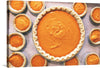 Immerse yourself in the warm, inviting allure of our exclusive “Pumpkin Tart Pie” art print. This captivating piece captures a freshly baked pumpkin pie surrounded by miniature tarts, embodying the essence of autumn’s cozy embrace. 