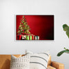 "Christmas Tree, Red Background"