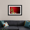 "Christmas Tree, Red Background"