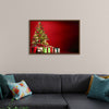 "Christmas Tree, Red Background"