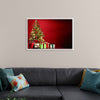 "Christmas Tree, Red Background"