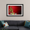 "Christmas Tree, Red Background"