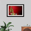 "Christmas Tree, Red Background"