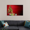 "Christmas Tree, Red Background"