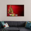 "Christmas Tree, Red Background"