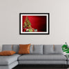 "Christmas Tree, Red Background"