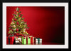 "Christmas Tree, Red Background"