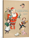 “Christmas 1901” by J. Ottman is a delightful and whimsical print that would make a great addition to any holiday collection. The print features a jolly Santa Claus surrounded by playful children and festive decorations.