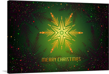  “Christmas Card Green” by Viscious Speed is a beautiful and festive print that would make a great addition to any home during the holiday season. The print features a green background with a gold snowflake and the words “Merry Christmas” in a modern and elegant font.