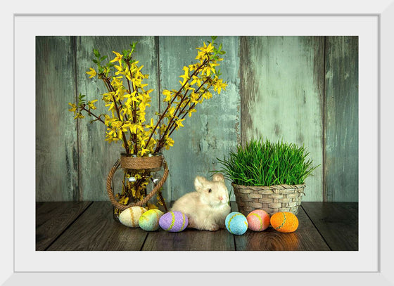 "Bunny, Eggs and Flowers"