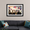 "Silhouettes of People Holding the Flag of USA"