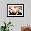 "Silhouettes of People Holding the Flag of USA"