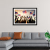 "Silhouettes of People Holding the Flag of USA"