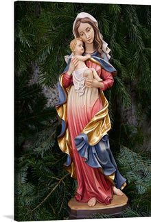  Immerse yourself in the divine serenity of “Madonna Mit Kind,” a captivating artwork that encapsulates the tender bond between mother and child. Every detail, from the graceful drapery of Madonna’s gown to the innocent gaze of the child, is meticulously crafted to evoke a sense of celestial peace. The harmonious blend of rich colors and intricate details transforms any space into a sanctuary of tranquility.