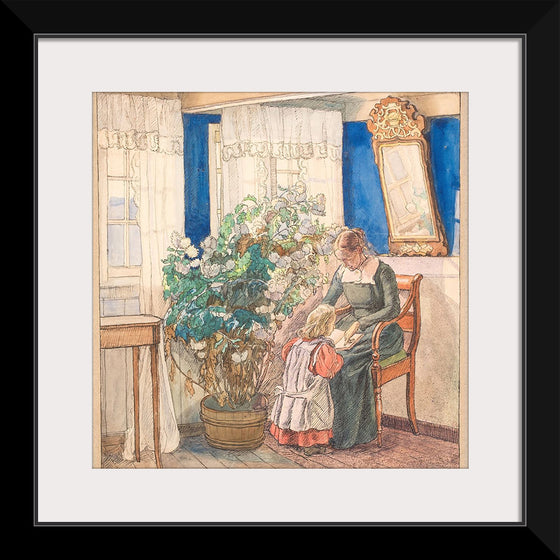 "Mother and child looking at pictures", Fritz Syberg