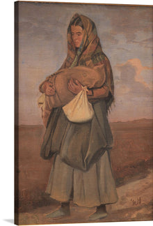  “Tater Woman with Her Child on the Heath” invites you to a poignant moment amidst the untamed beauty of the heath. This exquisite oil painting, created between 1854 and 1917, captures maternal affection—a mother cradling her child against a vast, open landscape. The play of light and shadow, masterfully rendered, evokes both tenderness and awe. 