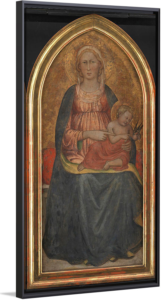 "Madonna and Child playing with a bird"