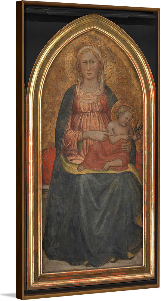 "Madonna and Child playing with a bird"