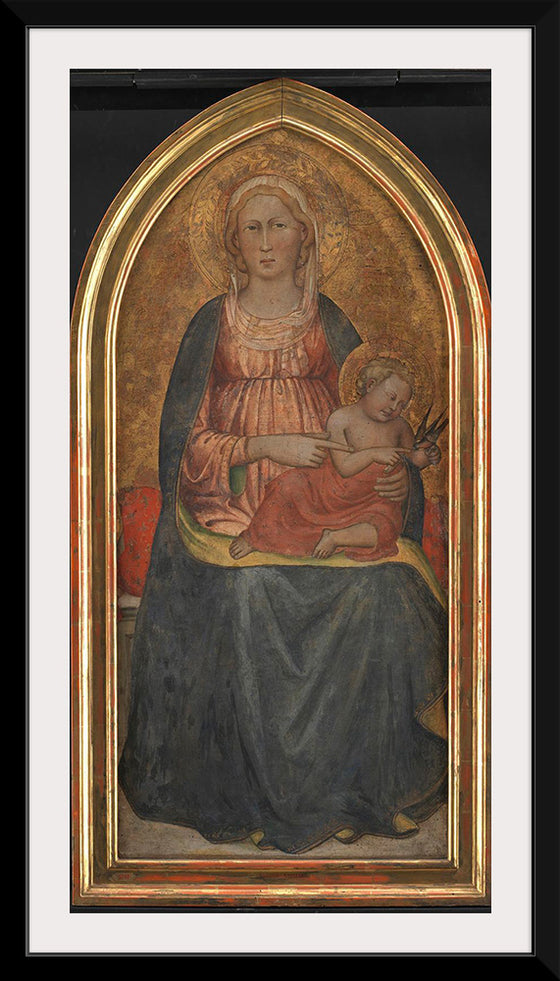 "Madonna and Child playing with a bird"