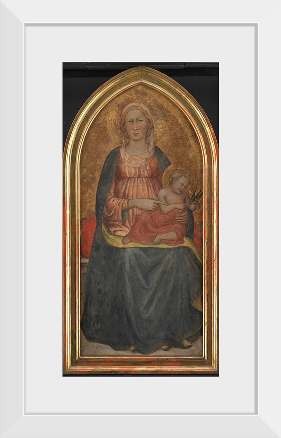 "Madonna and Child playing with a bird"