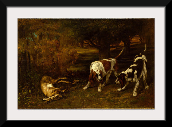 "Hunting Dogs with Dead Hare", Gustave Courbet