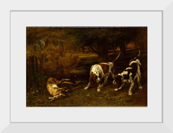 "Hunting Dogs with Dead Hare", Gustave Courbet