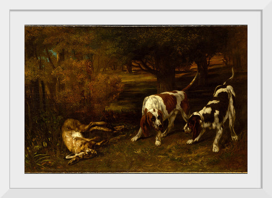 "Hunting Dogs with Dead Hare", Gustave Courbet