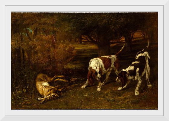 "Hunting Dogs with Dead Hare", Gustave Courbet