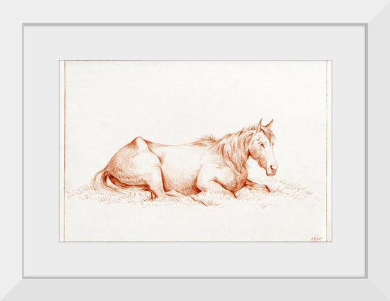 "Horse Lying in the Grass (1815)", Jean Bernard