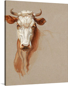  Immerse yourself in the rustic charm encapsulated within this exquisite artwork, now available as a premium print. The piece captures the majestic presence of a cow, rendered with intricate detail and artistic mastery. Every stroke and shade brings to life the animal’s serene yet powerful essence against a minimalist backdrop, making it a timeless addition to any space seeking a touch of nature’s grandeur.