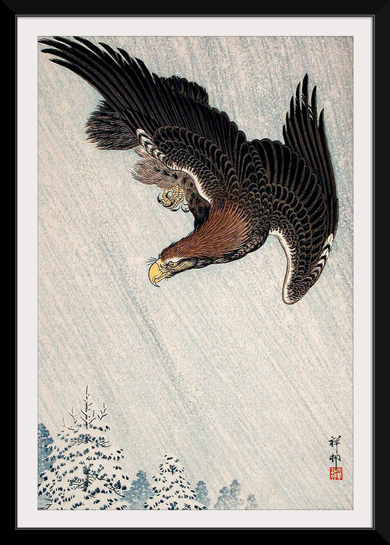 "Eagle Flying in Snow (1933)", Ohara Koson