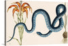 Immerse yourself in the enigmatic allure of this exquisite artwork, now available as a premium print. A meticulously detailed blue snake, rendered with lifelike precision, weaves gracefully across the canvas. It encircles a vibrant display of flora, where the fiery hues of an exotic flower burst into life against the serene backdrop. Every scale and petal is imbued with an arresting realism that beckons viewers into a world where nature’s untamed elegance reigns supreme. 