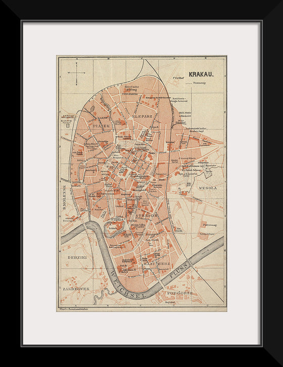 "Map of Krakau in 1895"