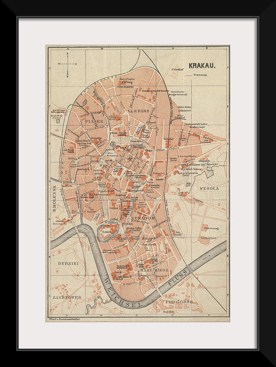 "Map of Krakau in 1895"