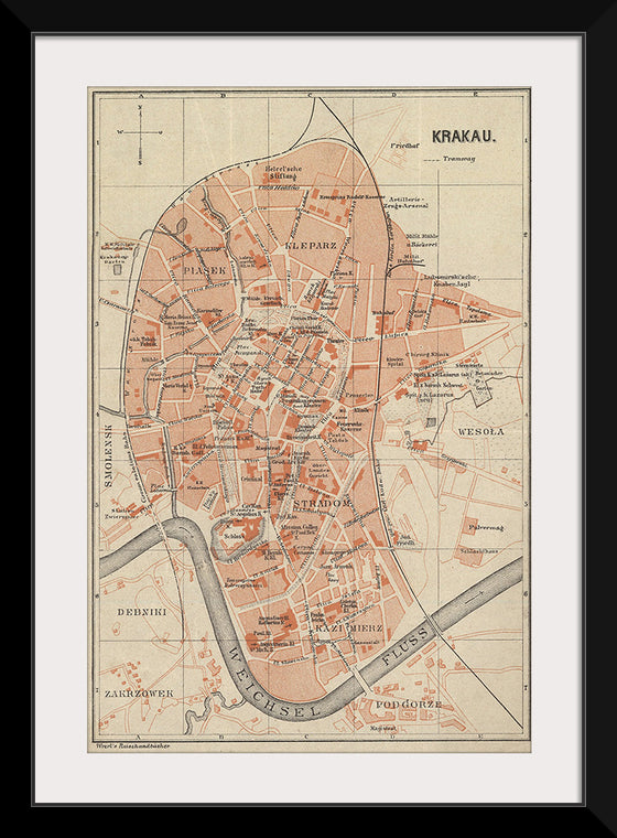 "Map of Krakau in 1895"