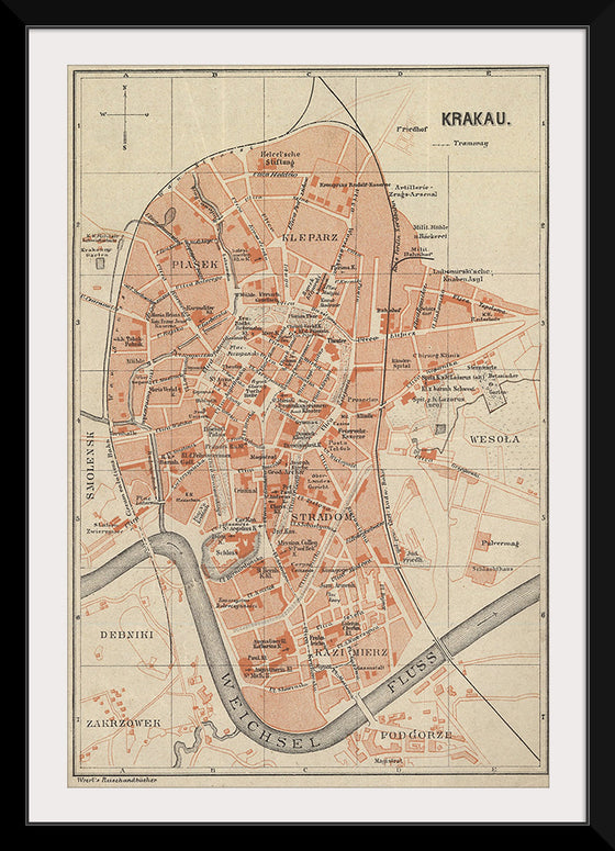 "Map of Krakau in 1895"