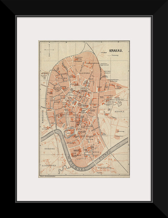 "Map of Krakau in 1895"