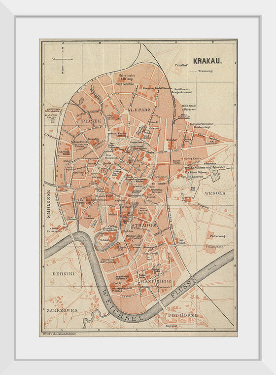 "Map of Krakau in 1895"