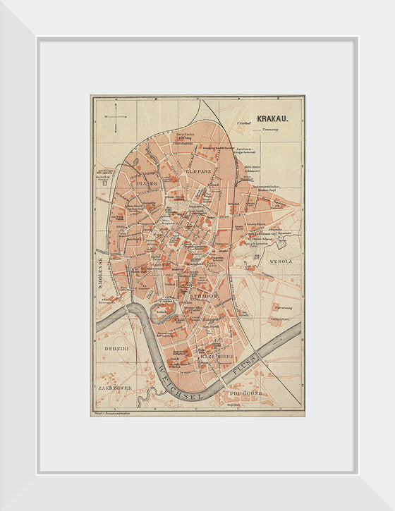 "Map of Krakau in 1895"