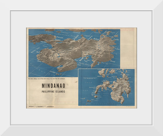 "1944 map of Mindanao United States GPO"