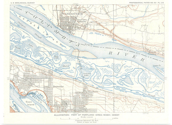 "1909 U.S.G.S. Geological Survey of Vancouver City Henry Gannett"