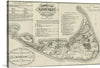 This print is a meticulously detailed historical map of Nantucket, a testament to the island’s rich history and natural beauty. It captures the essence of Nantucket during the seventeenth and eighteenth centuries, with intricate details showcasing various landmarks and geographical features. The monochromatic color scheme adds a vintage aesthetic, making it not just a visual treat but an educational experience.