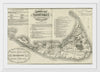 "1888 Historical Map of Nantucket", Ferdinand C. Ewer