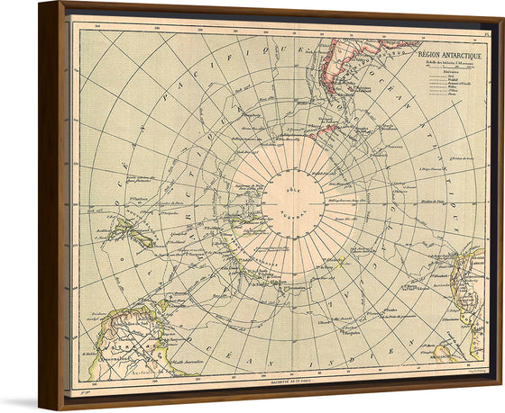 "1890 Hachette Map of Antarctica Hachette Firm", Hachette & Company