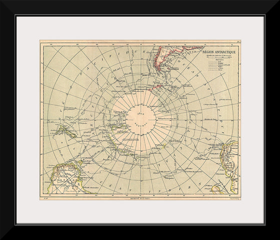 "1890 Hachette Map of Antarctica Hachette Firm", Hachette & Company