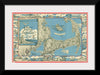 "1945 Miller Map of Cape Cod, Massachusetts F. J. Miller"