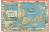 "1945 Miller Map of Cape Cod, Massachusetts F. J. Miller"